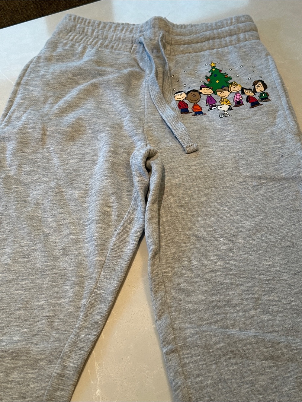 Peanuts Gray Sweatpants with Holiday Character Print